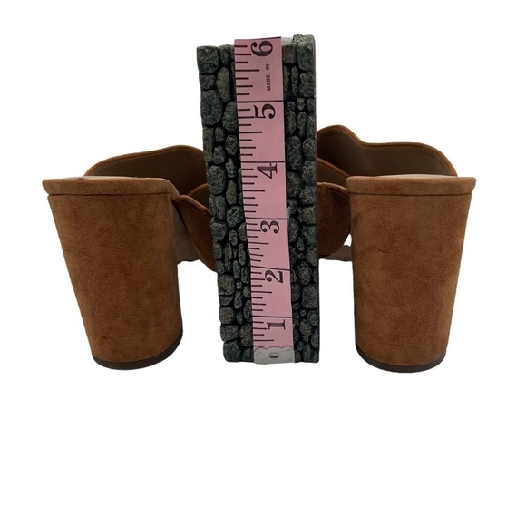 Ann Taylor Brown Suede Criss Cross Mule Slip On Sandals Size 10 Women's - Picture 8 of 9